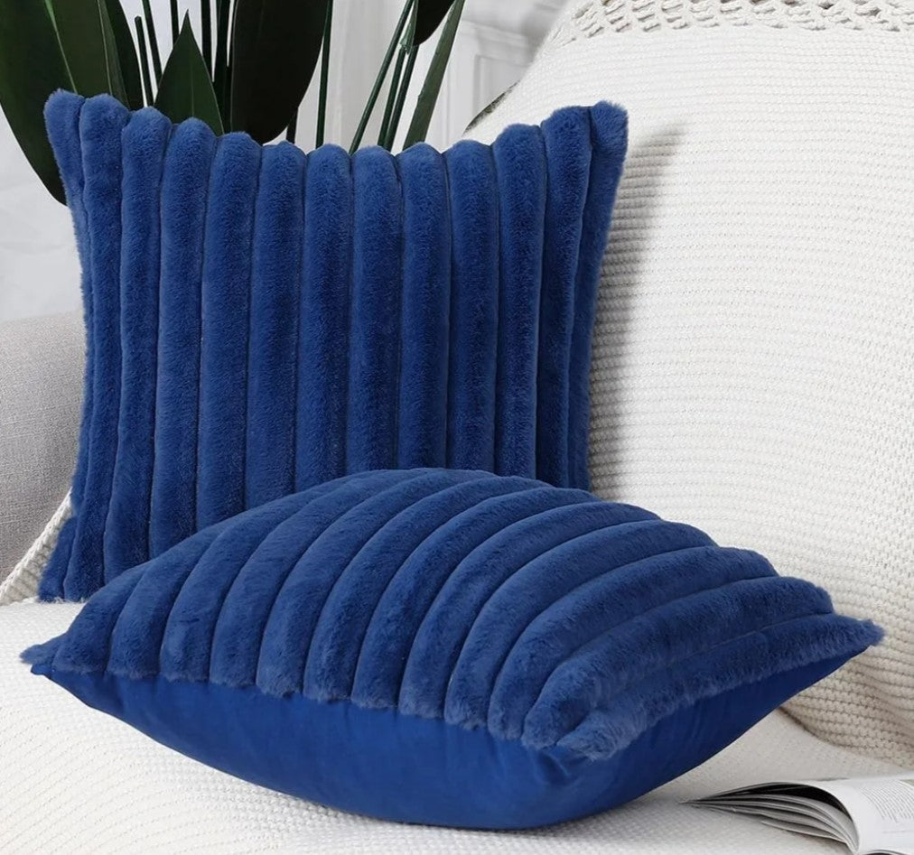 2 pcs. Throw Navy Pillow Cover Home Decor. Order Now to Transform Your Home Décor!