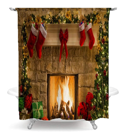 Christmas Shower Curtain. 90cm x 180cm.