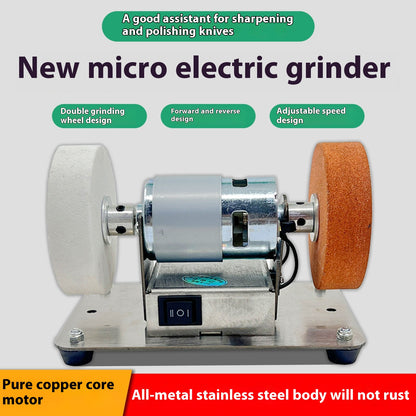 Mini Electric Grinding Machine – Dual-Wheel Grinder for Coarse &amp; Fine Polishing