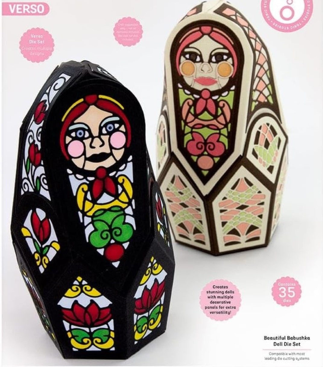 VERSO Babushka Doll Die Set Gift Box. Transform your gift-giving with this beautiful Babushka Doll die set today!