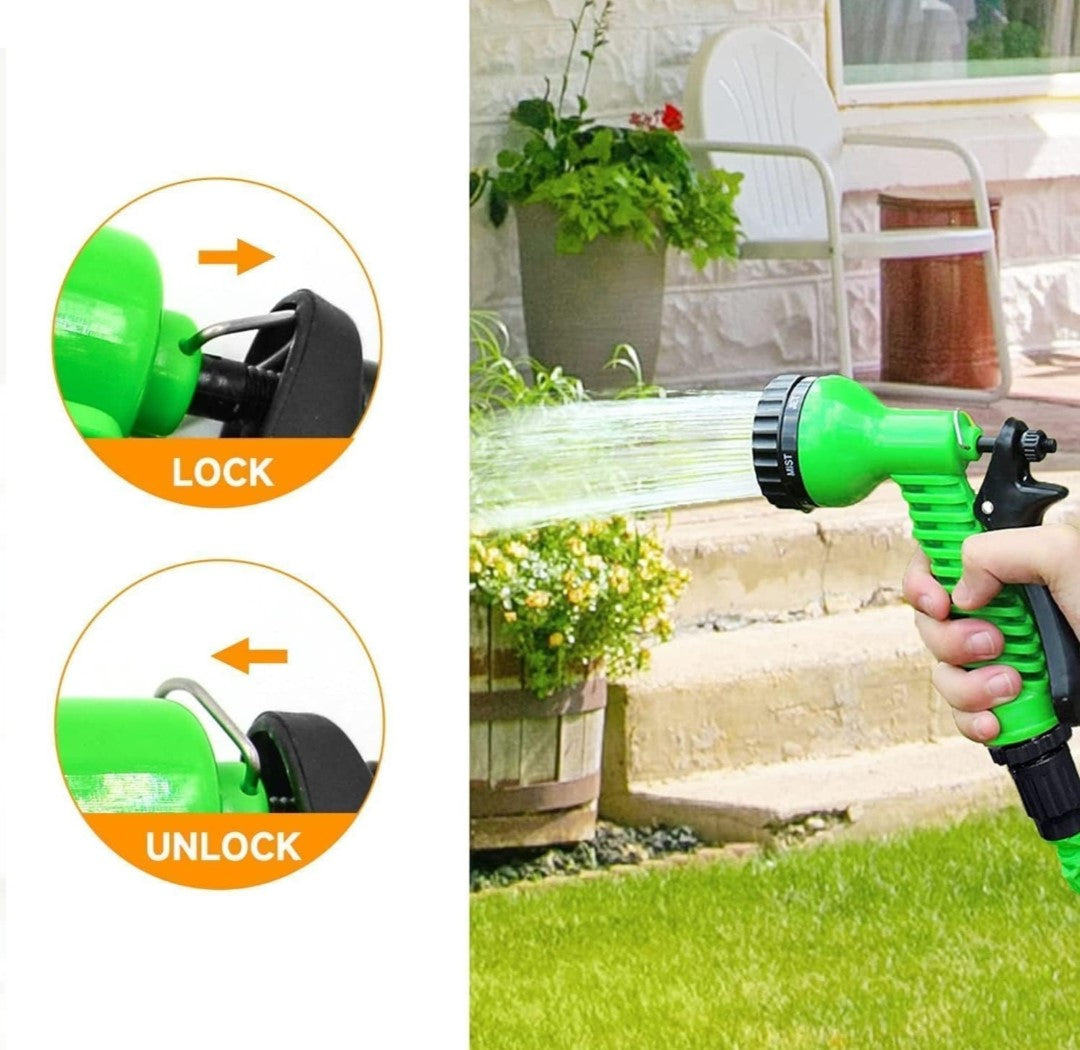 ALIVIO 75 ft Latex Garden Expandable Hose. Green. Upgrade your garden setup today with the ALIVIO 75 ft Expandable Hose.