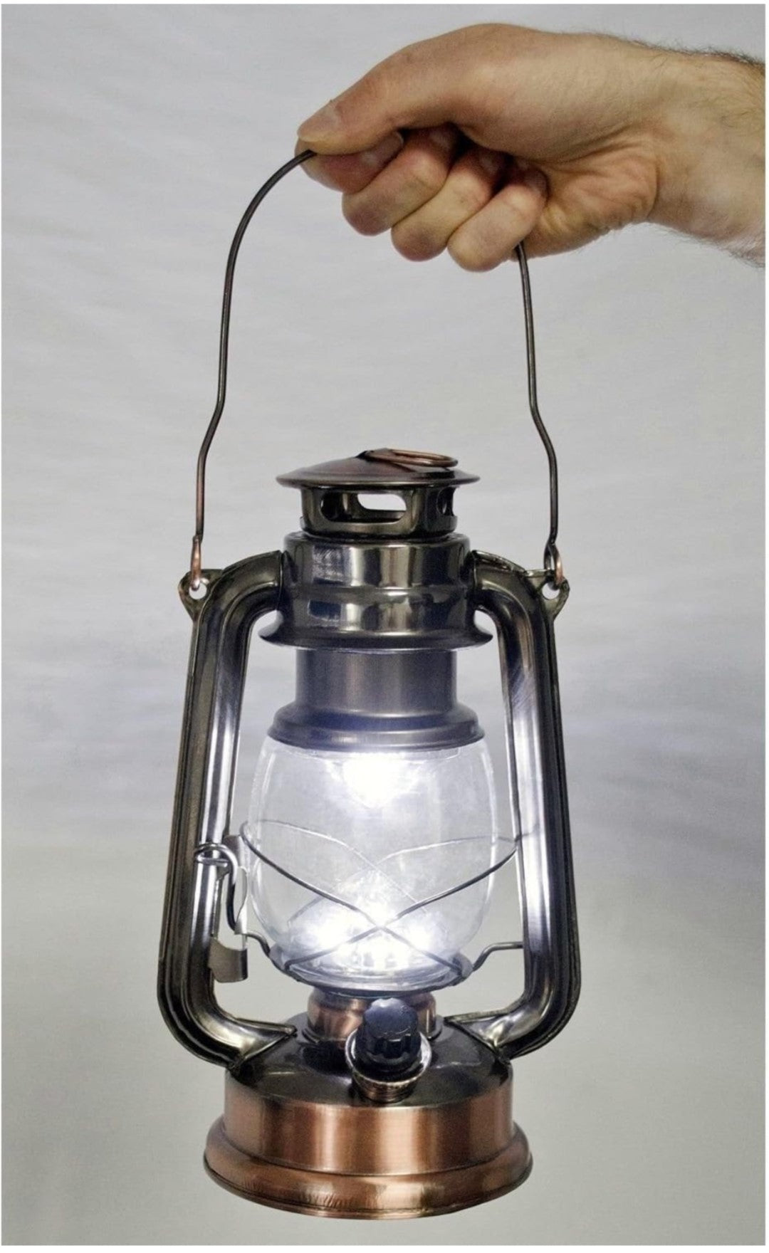 Voche 15 LED Copper Latern. Plastic. Illuminate your space with the vintage elegance of the Voche 15 LED Copper Lantern today!