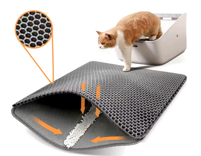 Double Layer Litter Cat Bed Pads Pet Cat Litter Mat Trapping Pets Litter Box Mat Pet Product Bed For Cats House Clean Mat