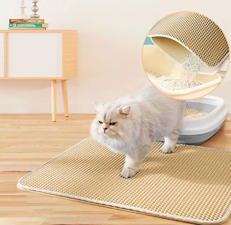 Double Layer Litter Cat Bed Pads Pet Cat Litter Mat Trapping Pets Litter Box Mat Pet Product Bed For Cats House Clean Mat