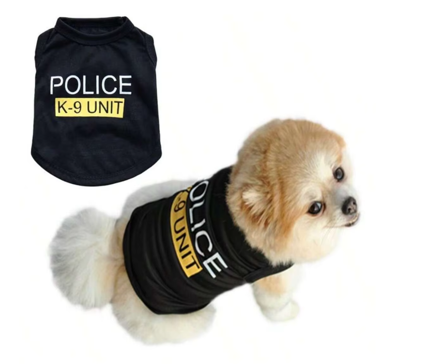 Spring And Summer Police Dog Pet Clothes Vest