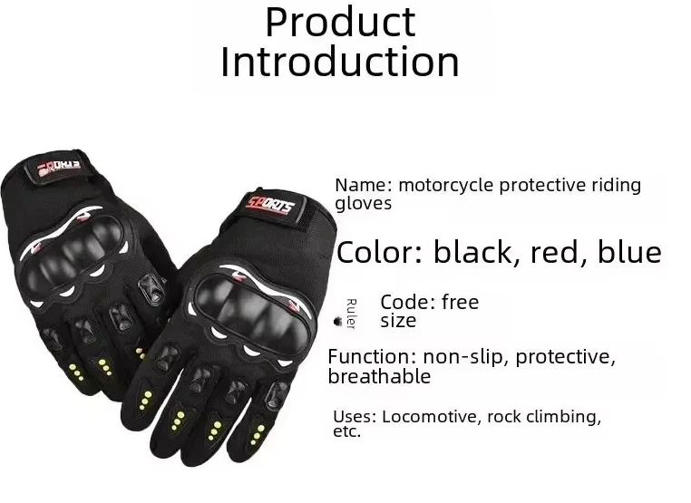 Men’s Motorcycle Gloves – Tactical Knuckles Protective Riding Gloves