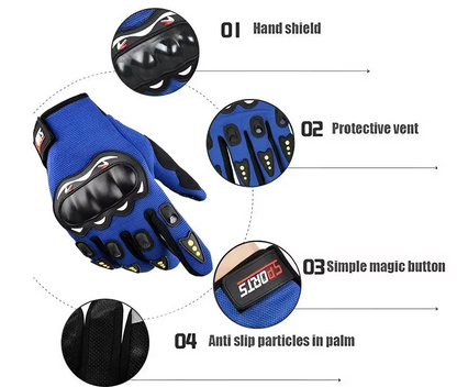 Men’s Motorcycle Gloves – Tactical Knuckles Protective Riding Gloves