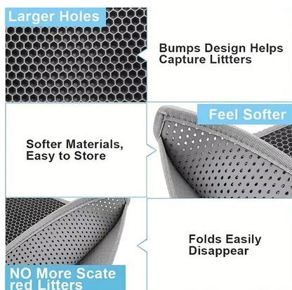 Double Layer Litter Cat Bed Pads Pet Cat Litter Mat Trapping Pets Litter Box Mat Pet Product Bed For Cats House Clean Mat