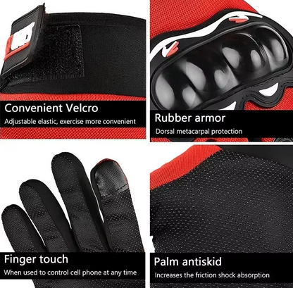 Men’s Motorcycle Gloves – Tactical Knuckles Protective Riding Gloves