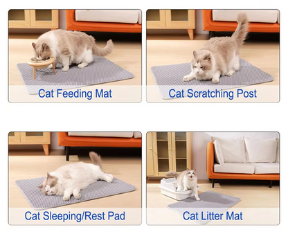 Double Layer Litter Cat Bed Pads Pet Cat Litter Mat Trapping Pets Litter Box Mat Pet Product Bed For Cats House Clean Mat