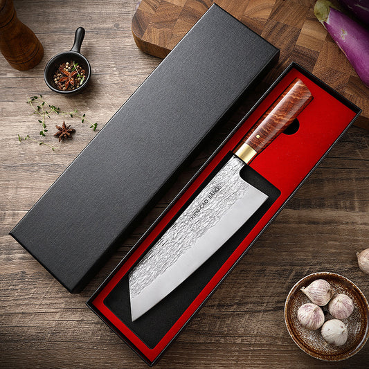 High Chromium Carbon Stainless Steel Kitchen Knife Solid Wood Handle