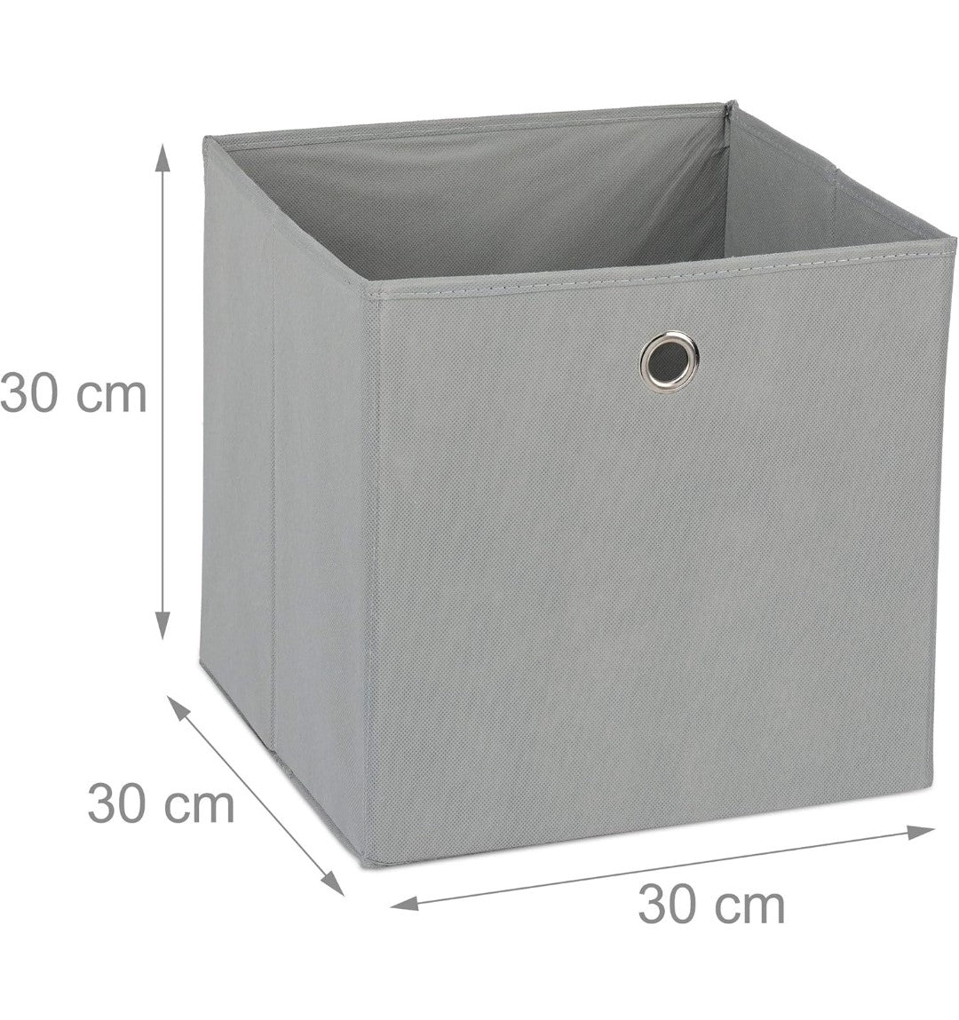 Grey 2 pc Foldable Storage Cube. Maximize your space and declutter with the Grey 2-Piece Foldable Storage Cube Set.