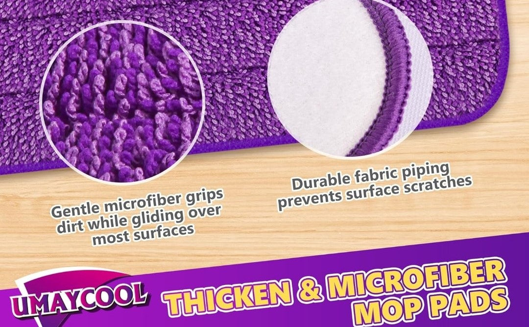 Mop Pads 7 pcs. Microfiber Wet Mops. Order Now and Experience Effortless Cleaning!