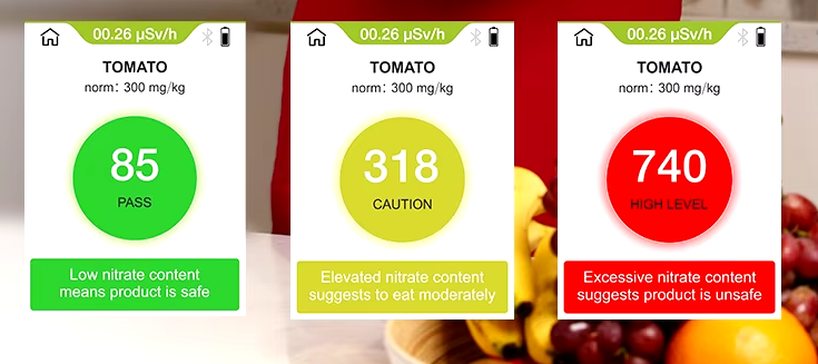 Capacitor Screen Nitrate Food Safety Detector