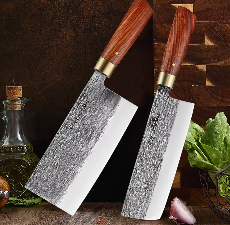 High Chromium Carbon Stainless Steel Kitchen Knife Solid Wood Handle