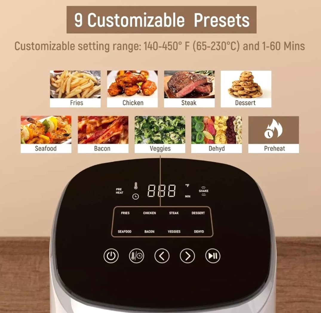 FABULETTA Air Fryer 4 L. 1680 W. White. Revolutionize your cooking with the FABULETTA 4L Air Fryer.