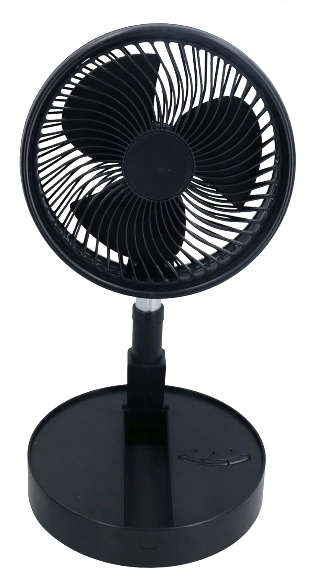 B&H Telescopic Folding Fan. Black. Order yours today for comfort on demand!