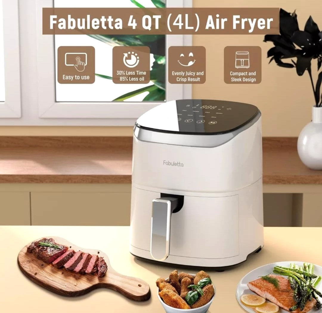 FABULETTA Air Fryer 4 L. 1680 W. White. Revolutionize your cooking with the FABULETTA 4L Air Fryer.