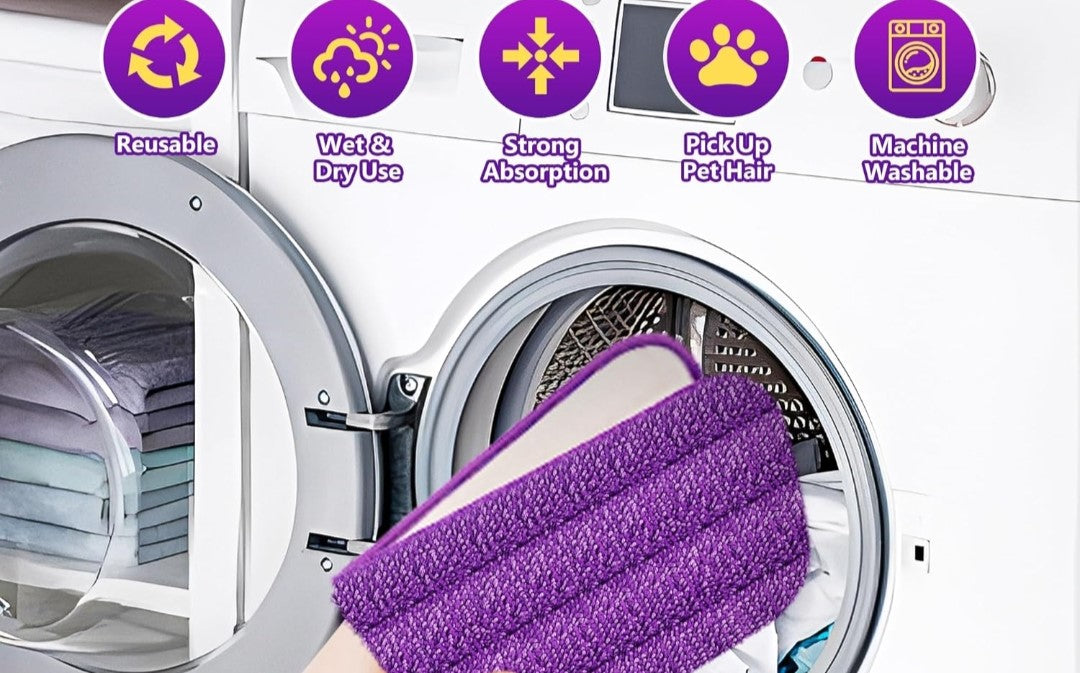 Mop Pads 7 pcs. Microfiber Wet Mops. Order Now and Experience Effortless Cleaning!