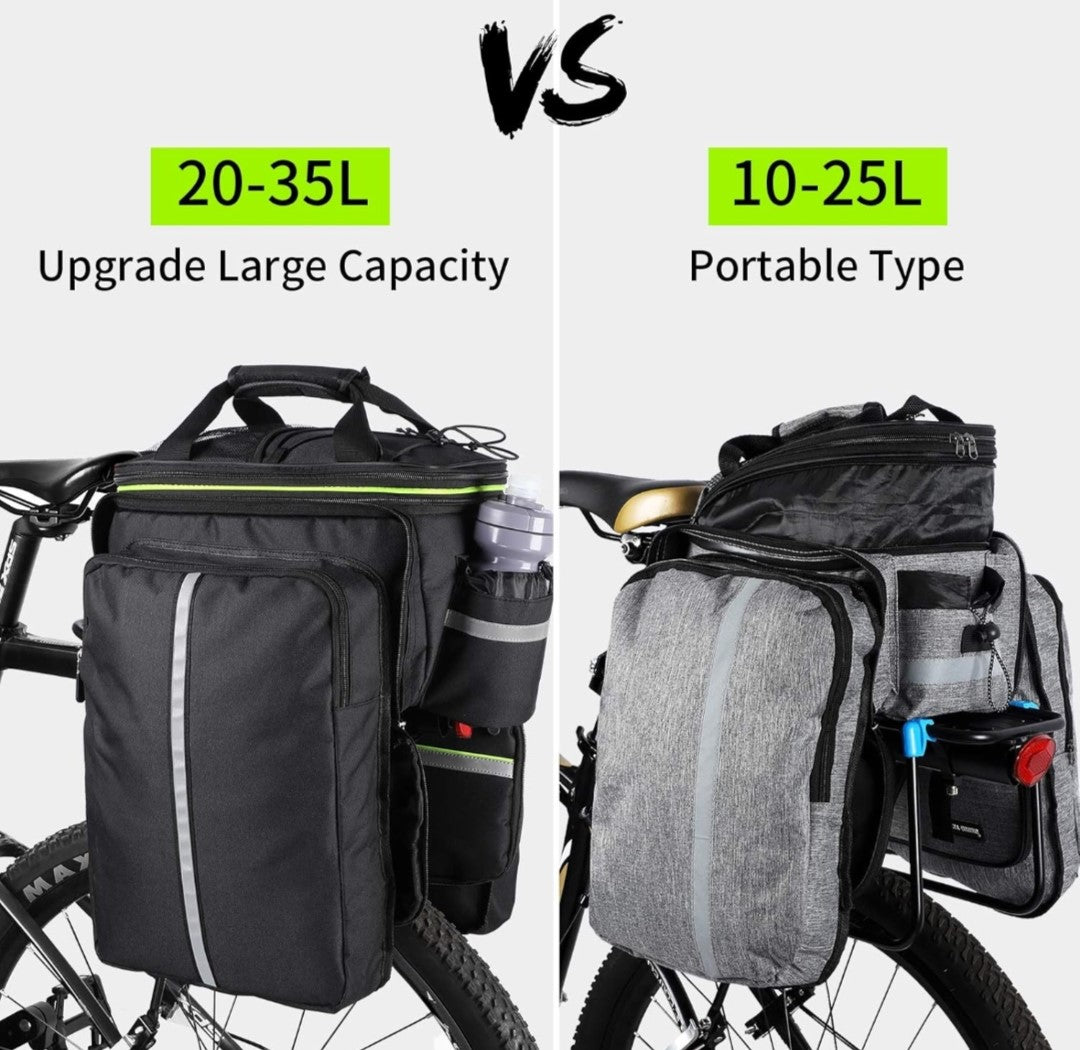 35 L Waterproof Storage Bag Double Side Pannier Bags. Ride smarter and store more with this essential waterproof bike pannier bag today!