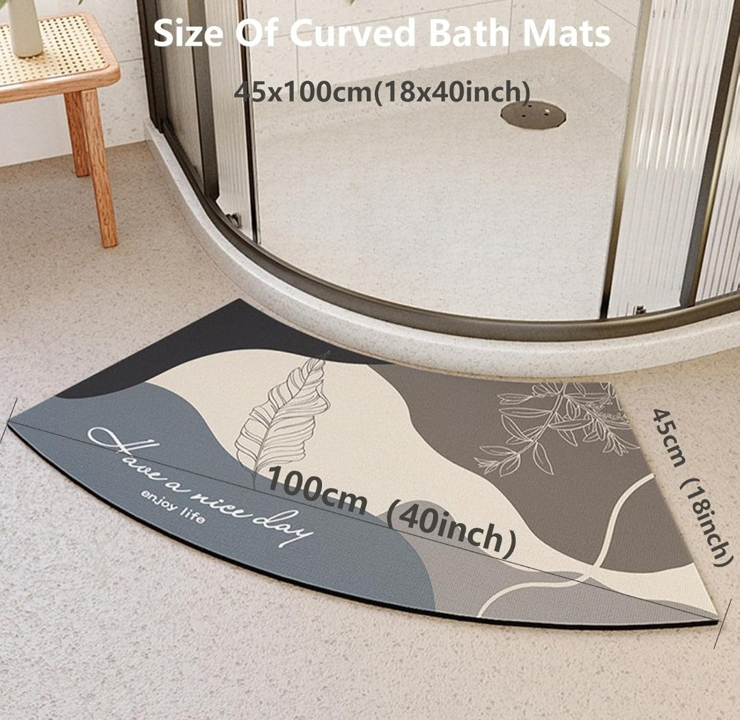 Curved Shower Mat Non-Slip Anti Mould. Step into safety and style with this curved shower mat today!