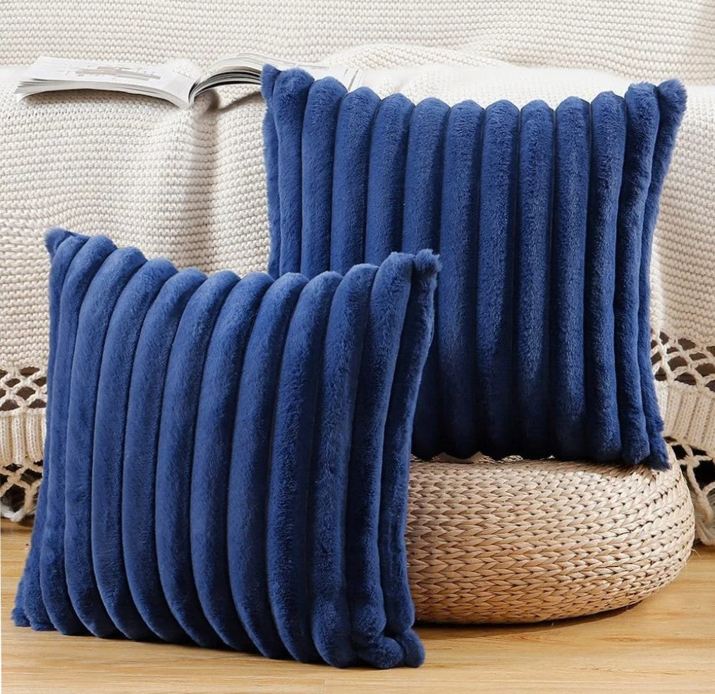 2 pcs. Throw Navy Pillow Cover Home Decor. Order Now to Transform Your Home Décor!