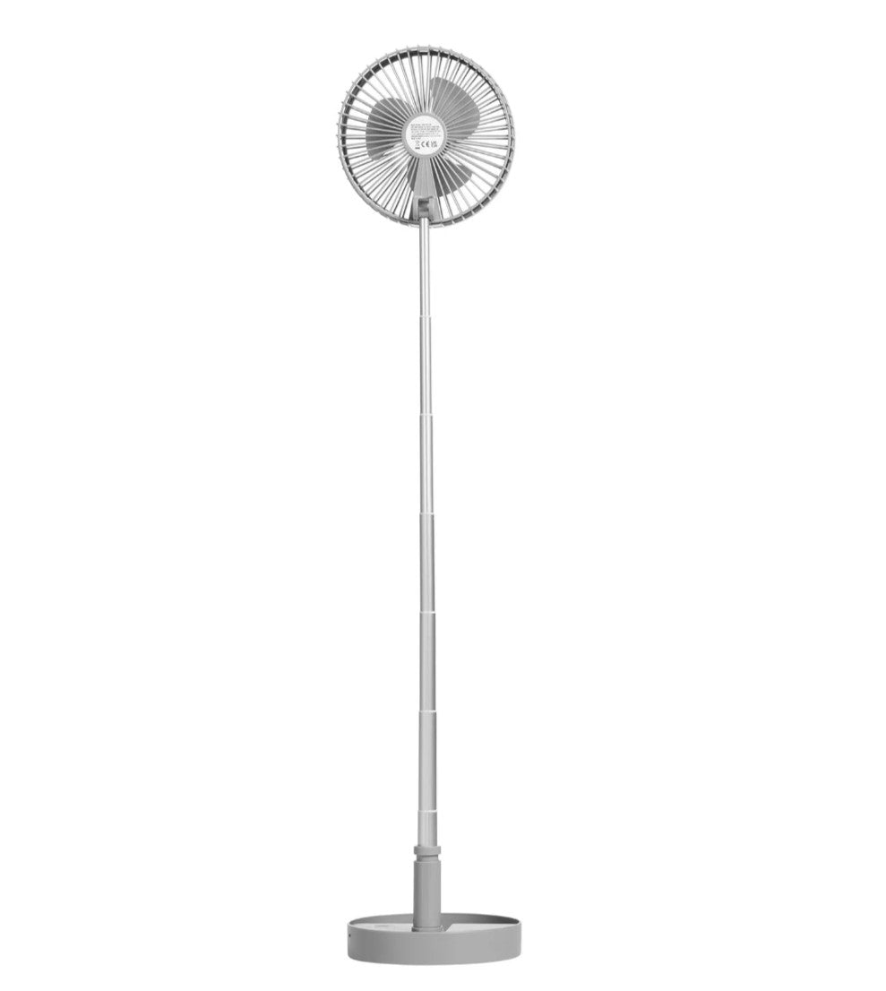 B&H Telescopic Folding Fan. Grey. Beat the heat and enjoy portable comfort with the B&H Telescopic Folding Fan.