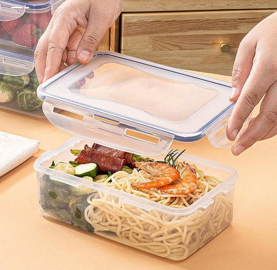 Pack of 4 Food Storage Containers. Transform your kitchen with these practical and stylish food storage containers!