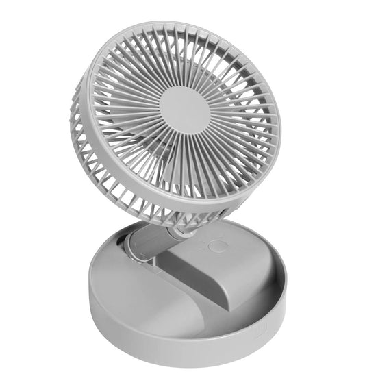 B&H Telescopic Folding Fan. Grey. Beat the heat and enjoy portable comfort with the B&H Telescopic Folding Fan.