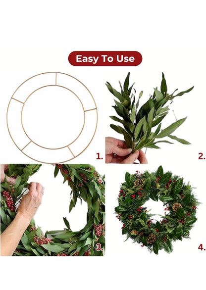 16 inch - 18 pcs. Wreath Ring , Metal Wire Wreath Frame.