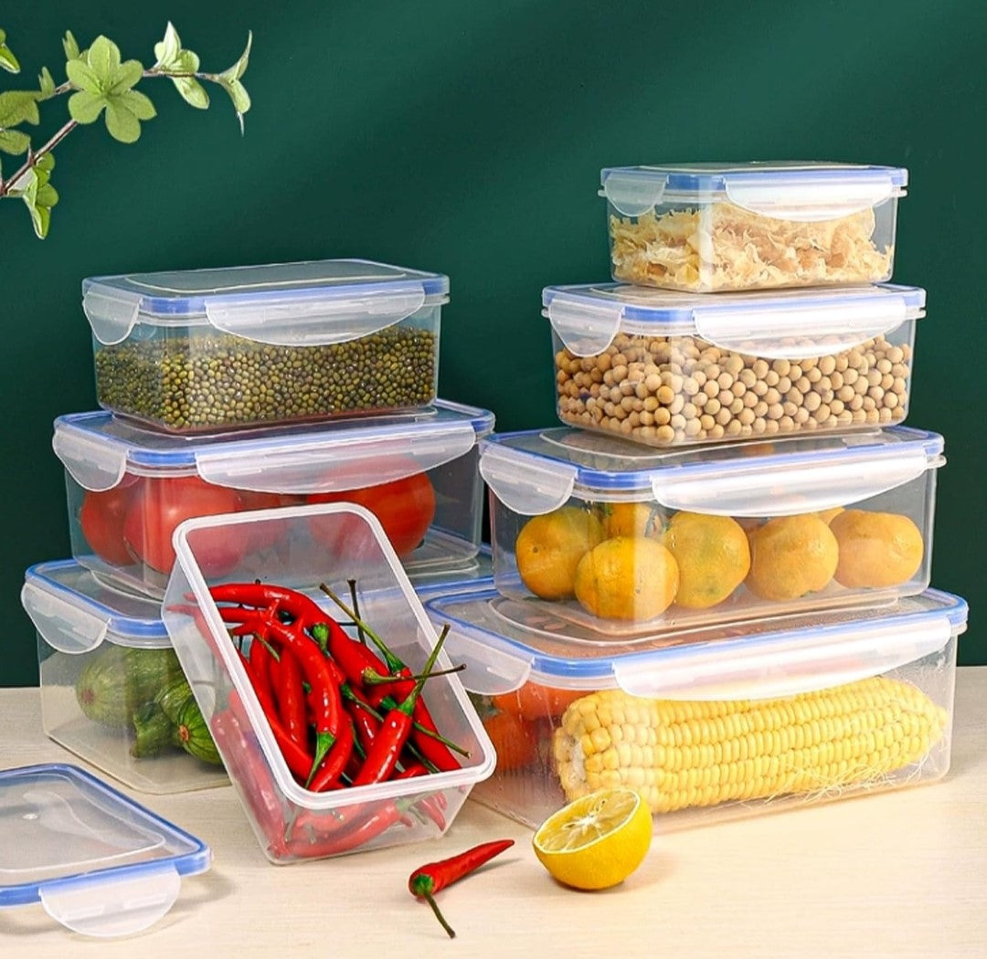 Pack of 4 Food Storage Containers. Transform your kitchen with these practical and stylish food storage containers!