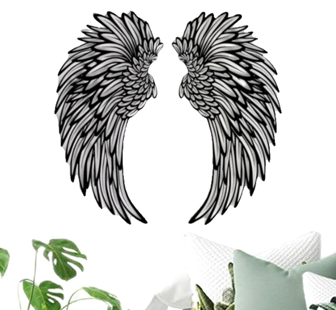 Led Angel Wings Wall Decor Metal. Black. Order now and let your space shine!