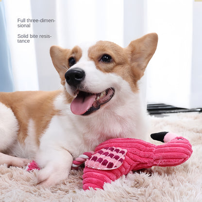 Animal Shape Squeaky Plush Dog Toys – Bite-Resistant Corduroy for Dogs