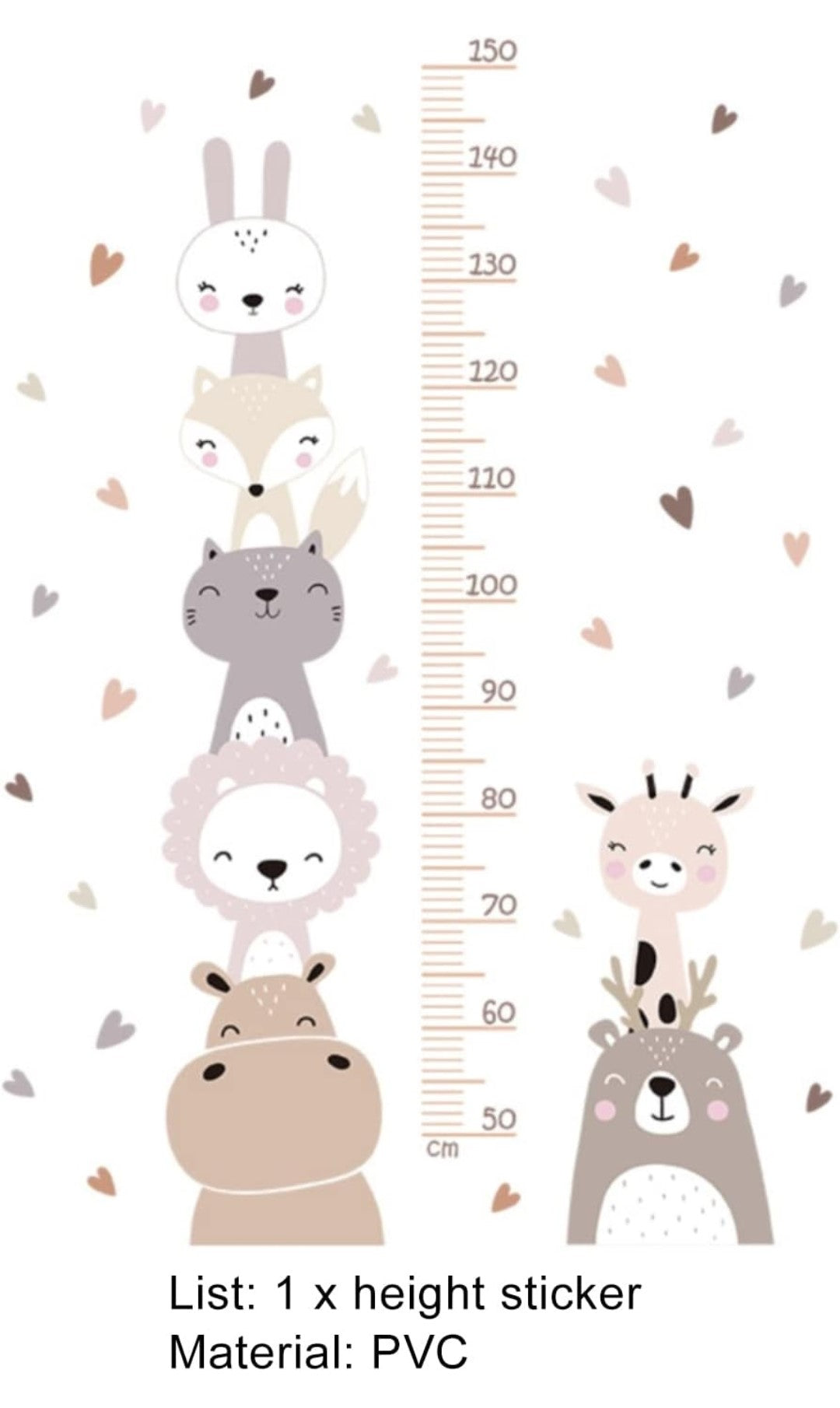 Removable Self-Adhesive Baby Growth Chart. Enhance your child’s room with this fun and practical Baby Growth Chart.