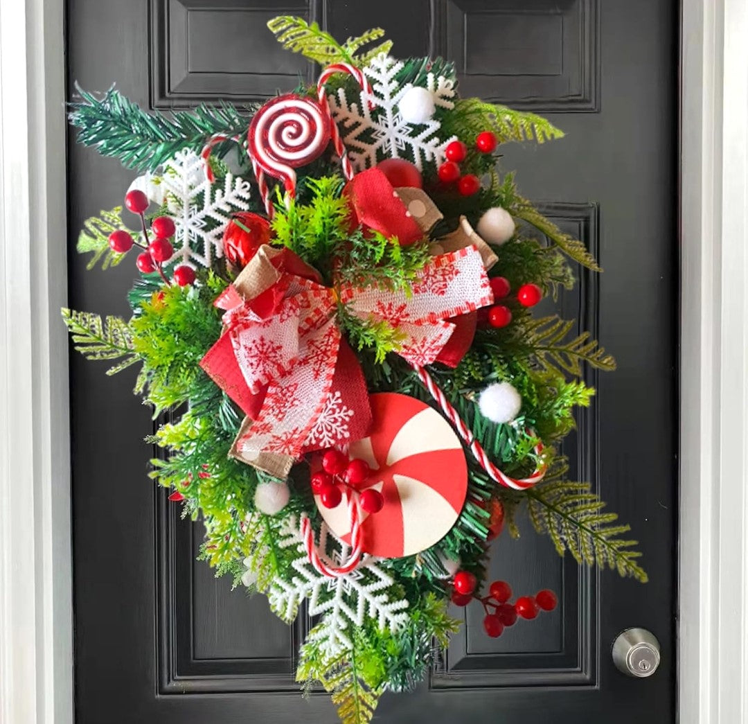 Christmas Front Door - Wall Hanging Decoration. 60cm x 30cm x 6cm.