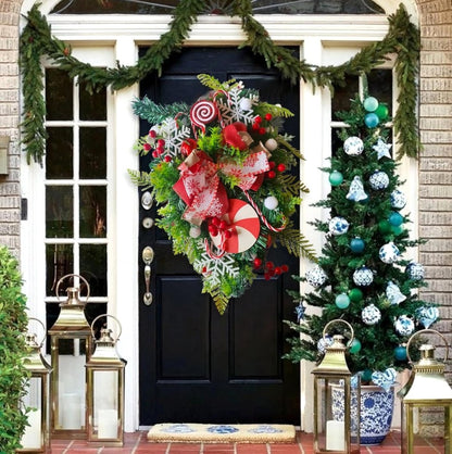 Christmas Front Door - Wall Hanging Decoration. 60cm x 30cm x 6cm.