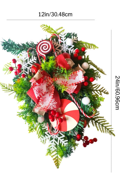 Christmas Front Door - Wall Hanging Decoration. 60cm x 30cm x 6cm.