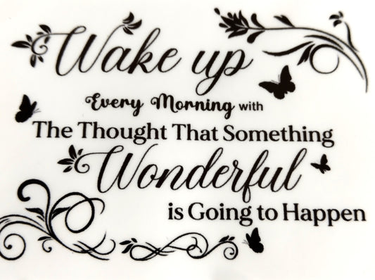 Wake Up Every Morning Wall Sticker. Add a touch of inspiration to your home with our "Wake Up Every Morning" Wall Sticker.