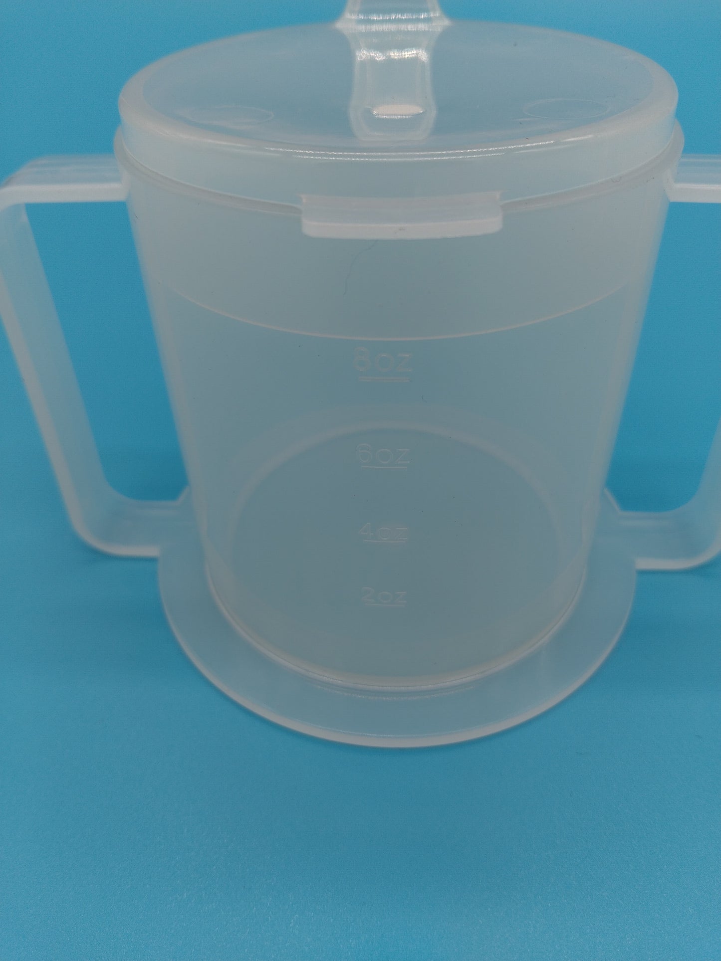 Universal Cup. 8 oz. Designed for comfort, safety, and convenience, this 8oz sippy cup is the perfect solution for disabled adults.