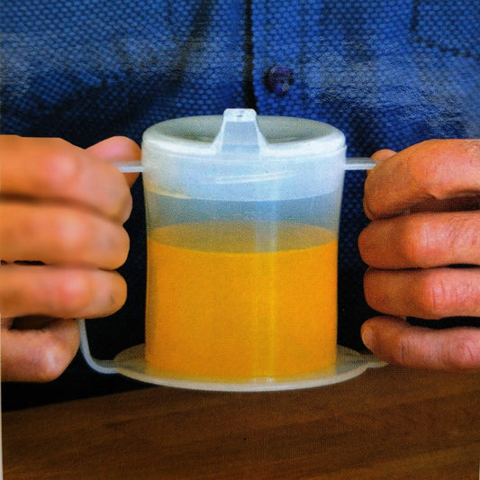 Universal Cup. 8 oz. Designed for comfort, safety, and convenience, this 8oz sippy cup is the perfect solution for disabled adults.