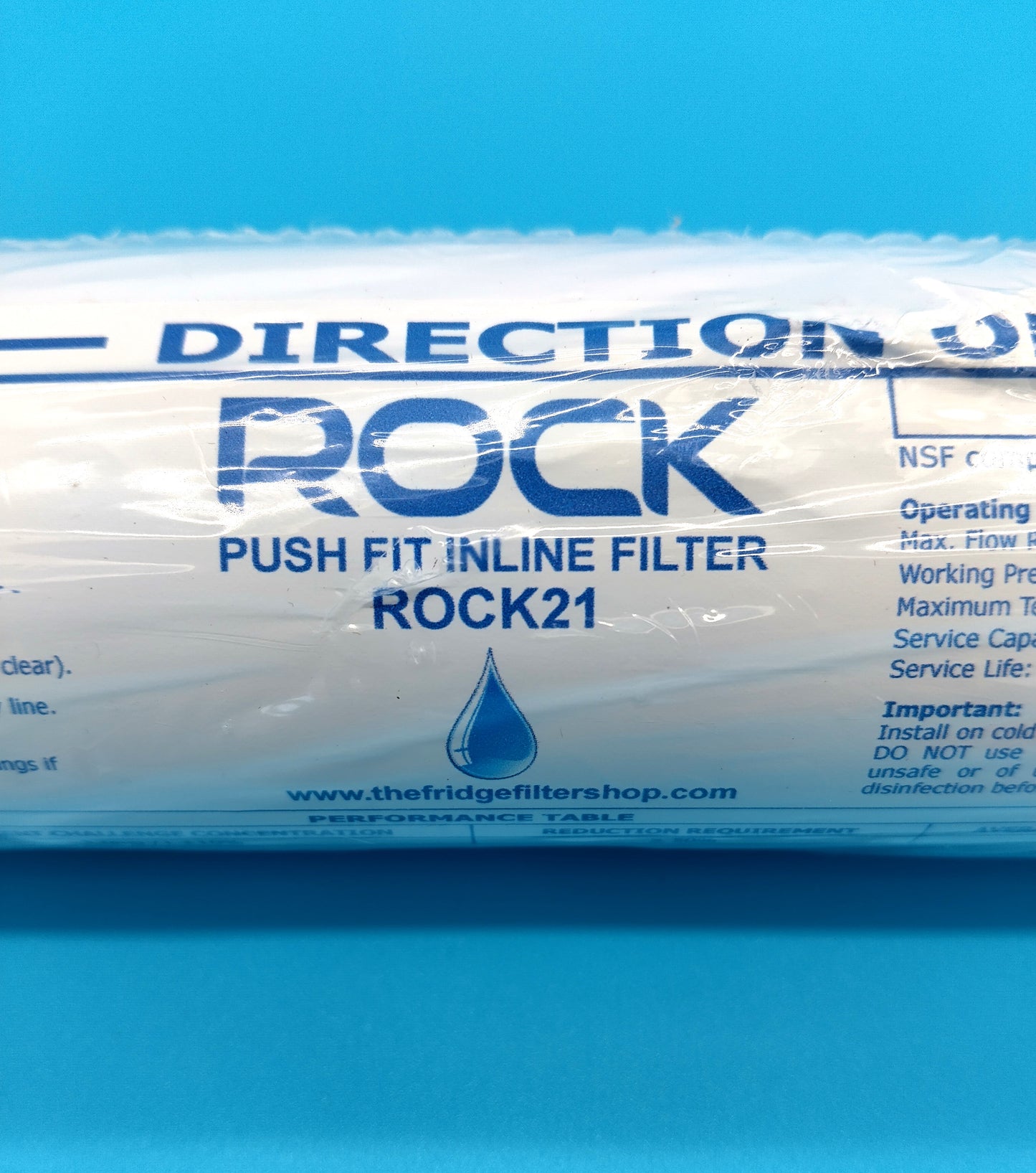 Push Fit Inline Filter ROCK 21. Upgrade your water filtration system with the Push Fit Inline Filter ROCK 21