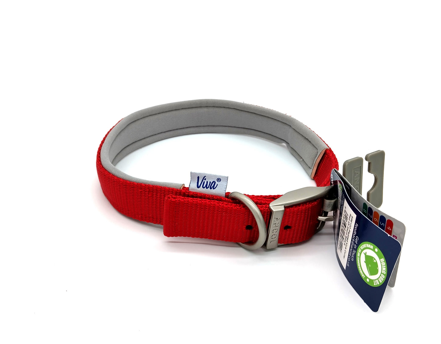 VIVA Dog Collar. Size 45cm - 54cm. Upgrade your dog's collar to the Ancol VIVA Padded Soft Touch Weather Proof Collar today.