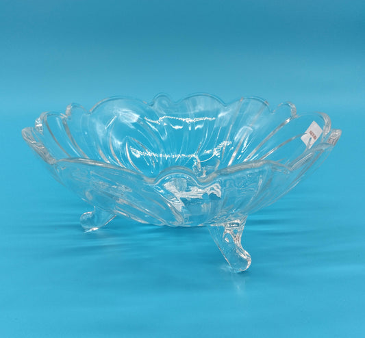 DELI Glassware, Add a touch of elegance to your home with our Large Glass Crystal Clear Fruit Bowl.