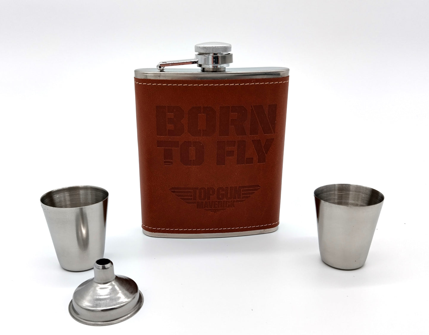 TOP GUN Hip Flask Gift Set. Perfect for any occasion, this stylish and practical flask is sure to impress.