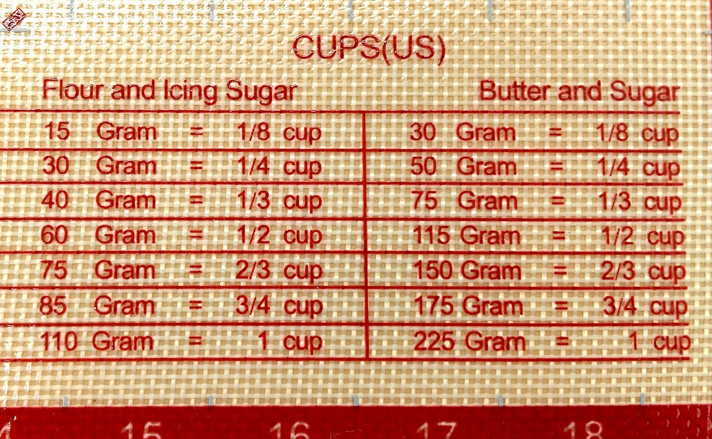 Silicone Mat. 50x40cm. Upgrade your baking experience with our Silicone Baking Mat, combining practicality, precision