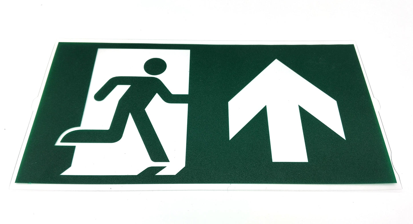 V Safety Fire Exit. 18 Pcs. These essential signs provide clear directions and enhance the safety of any environment.