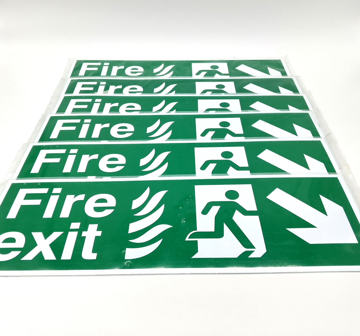 VSafety Fire Exit. 45x15cm. 12 Pcs.  Enhance the safety of your premises with our VSafety Fire Exit Signs.