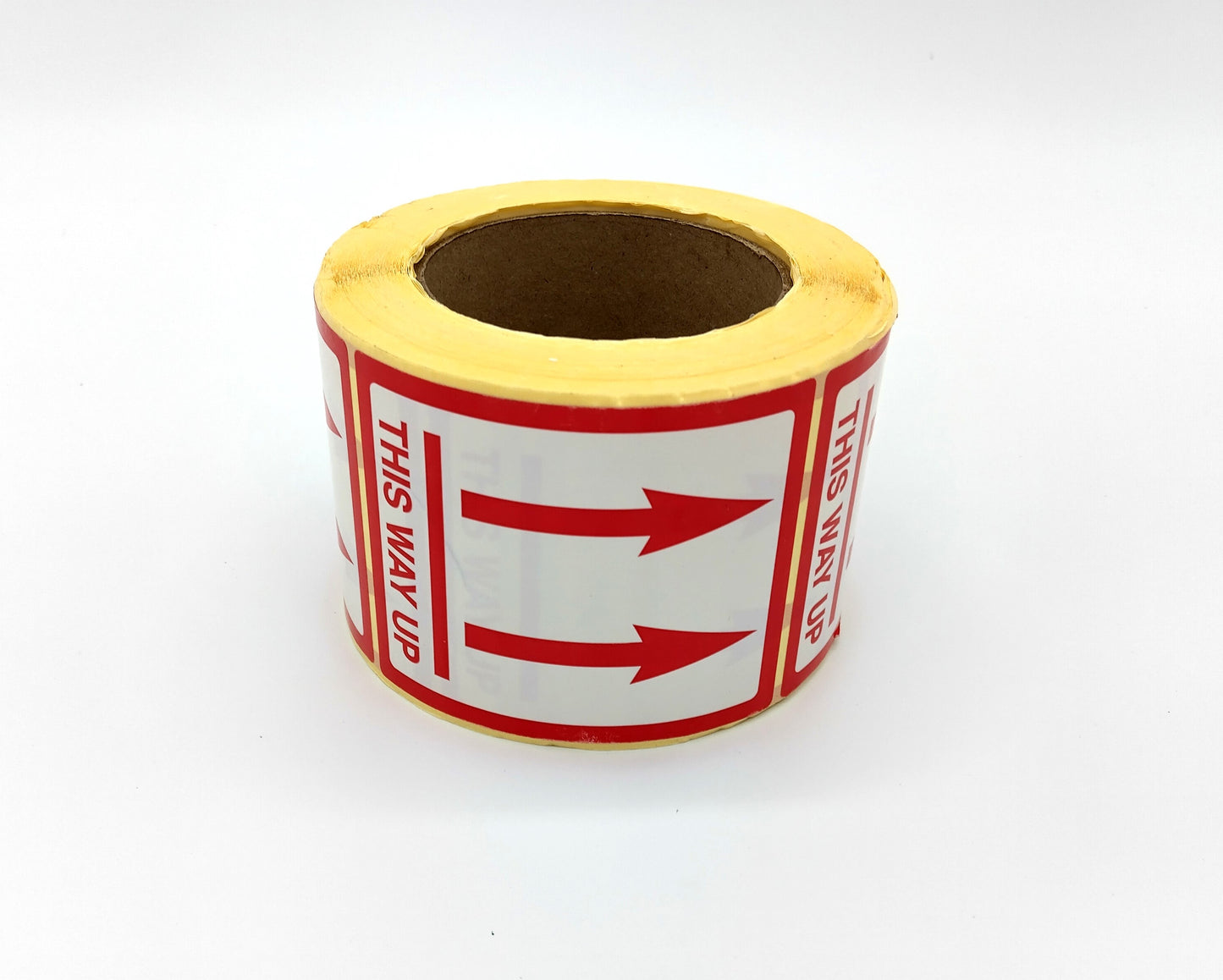 THIS WAY UP. Self-Adhesive Labels x 500. Perfect for ensuring proper handling and storage in any setting.