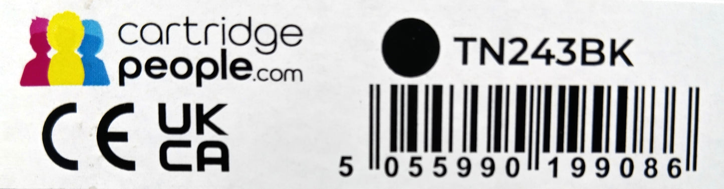 Cartridge People TN243BK. Black. Toner Cartridge. Upgrade your printing capabilities with the TN-243BK Toner Cartridge.