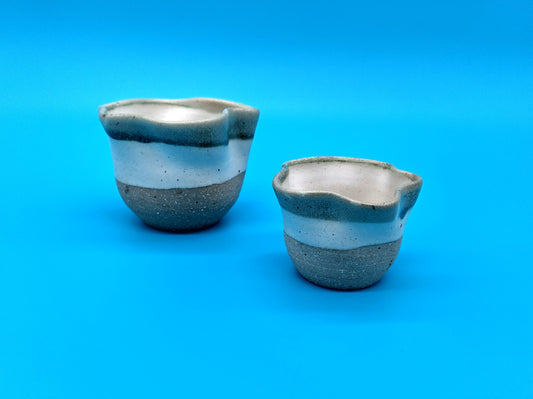 Small Ceramic Flower Pot. 2 Pcs. Perfect for bringing a touch of nature and elegance to any space.